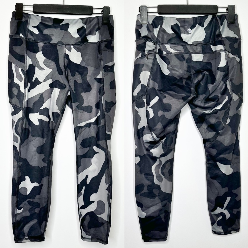 Athleta High Rise Camo Print Petite Leggings - Picture 1 of 7